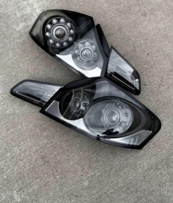 Infiniti G37 V36 G35 Q40 06-14 Sedan Clear Tail Lights Black Housings