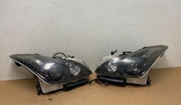 2008 to 2010 Infiniti G37 Coupe Left+Right Set LED Black Headlights