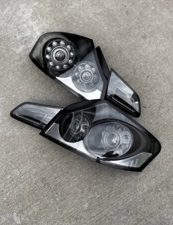 Infiniti G37 V36 G35 Sedan Clear TailLights Black Housings