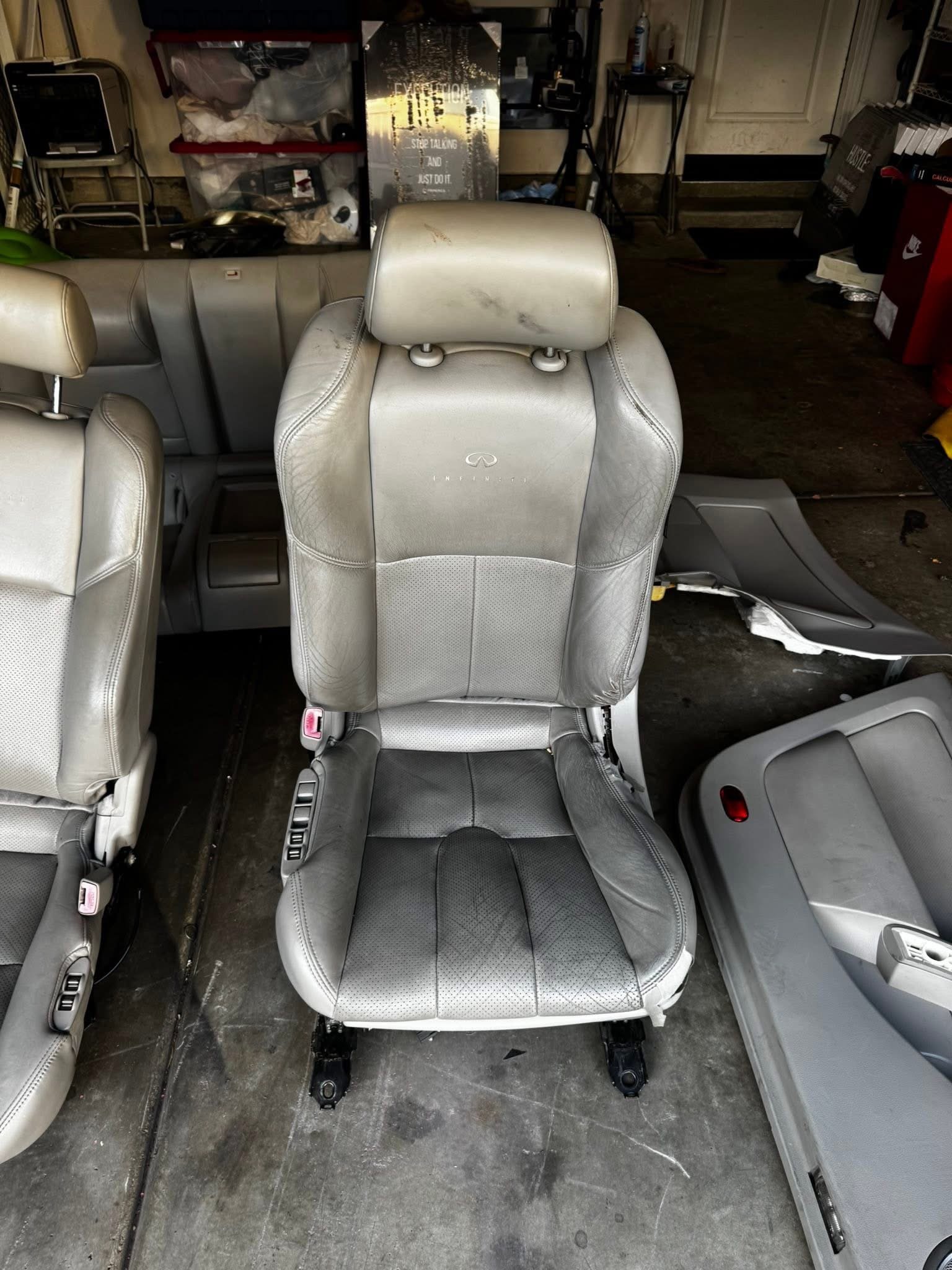 Selling full grey leather interior with panels for a 2005 G35 coupe. - Image 2
