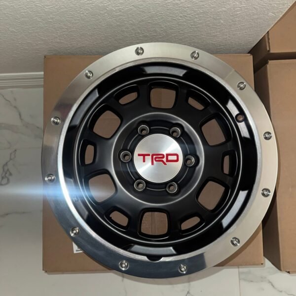 Brand new set of TRD forged wheels, these are the 16 inch wheels. Everything is brand new, only 1 wheel is assembled